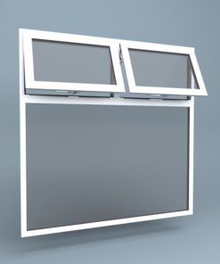 uPVC Window Two Vents Over Fixed