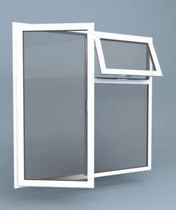 uPVC Window Left Open Vent Over Right Fixed