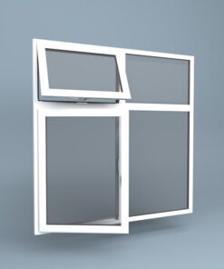 uPVC Window - Vent Over Side Hung Left - Fixed Over Fixed Right