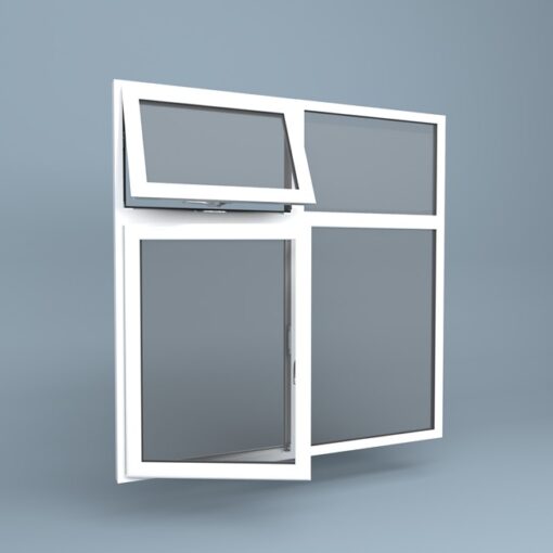 uPVC Window - Vent Over Side Hung Left - Fixed Over Fixed Right