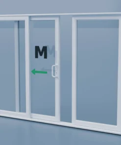 uPVC Patio Door - 3 Pane - Centre Master - Slide Left