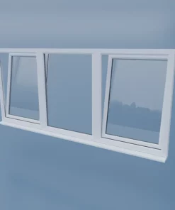 uPVC Tilt and Turn Window - Centre Fixed - Open Left/Right -Tilt - Double Glazing