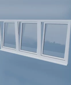 uPVC Tilt and Turn Window - Centre Left Open - Side Open Left/Right - Tilt - Double Glazing