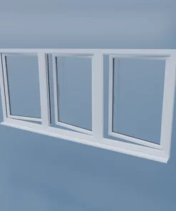 uPVC Tilt and Turn Window - Centre Right Open - Side Open Left/Right - Double Glazing