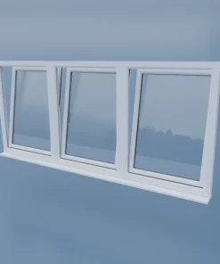 uPVC Tilt and Turn Window - Centre Right Open - Side Open Left/Right - Tilt - Double Glazing