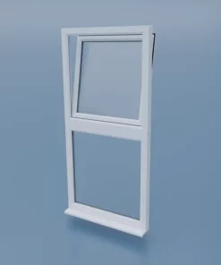 uPVC Tilt and Turn Window - Left Open Over Fixed - Tilt - Double Glazing