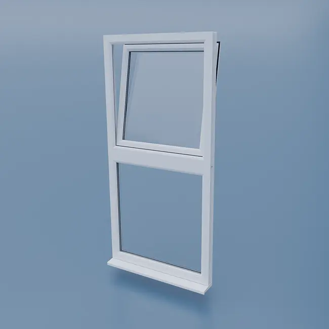 uPVC Tilt and Turn Window - Left Open Over Fixed - Tilt - Double Glazing