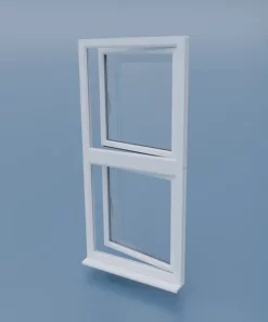 uPVC Tilt and Turn Window - Right Open Over Right Open - Double Glazing