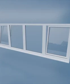 uPVC Tilt and Turn Window - Two Centre Fixed - Open Left/Right -Tilt - Double Glazing